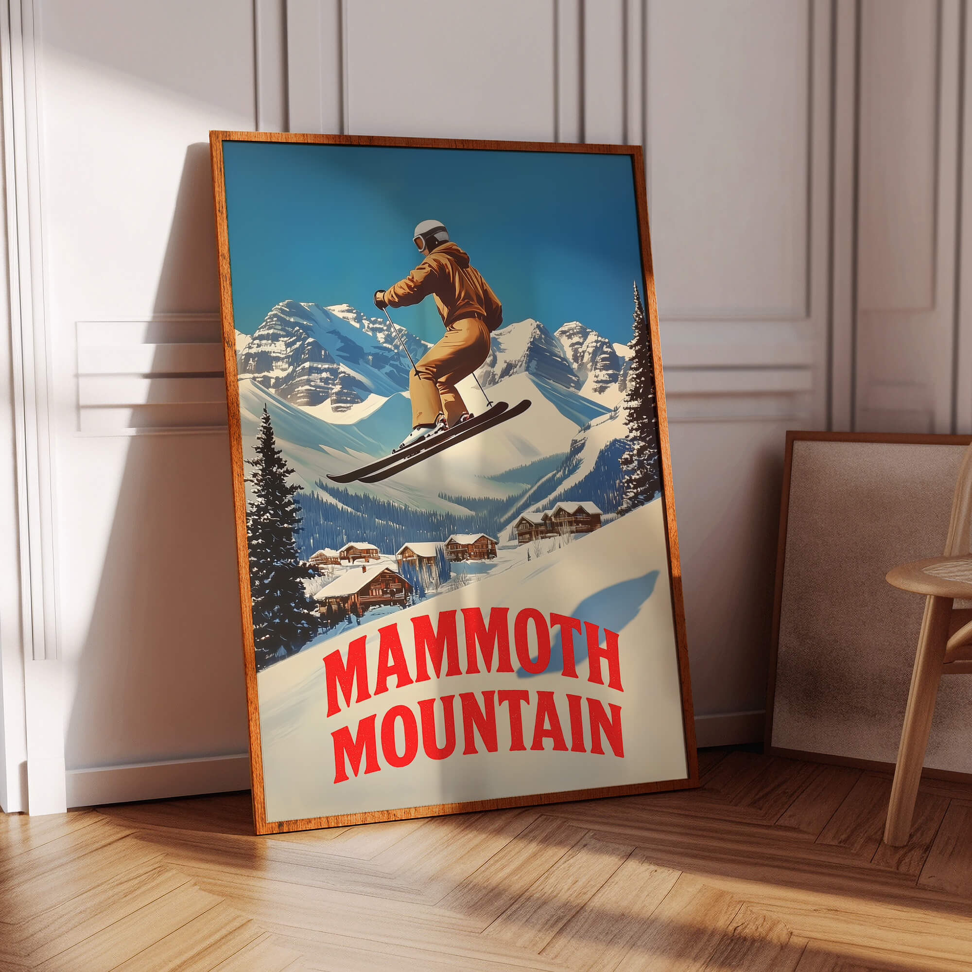 Mammoth Mountain, California Vintage Ski Travel Poster
