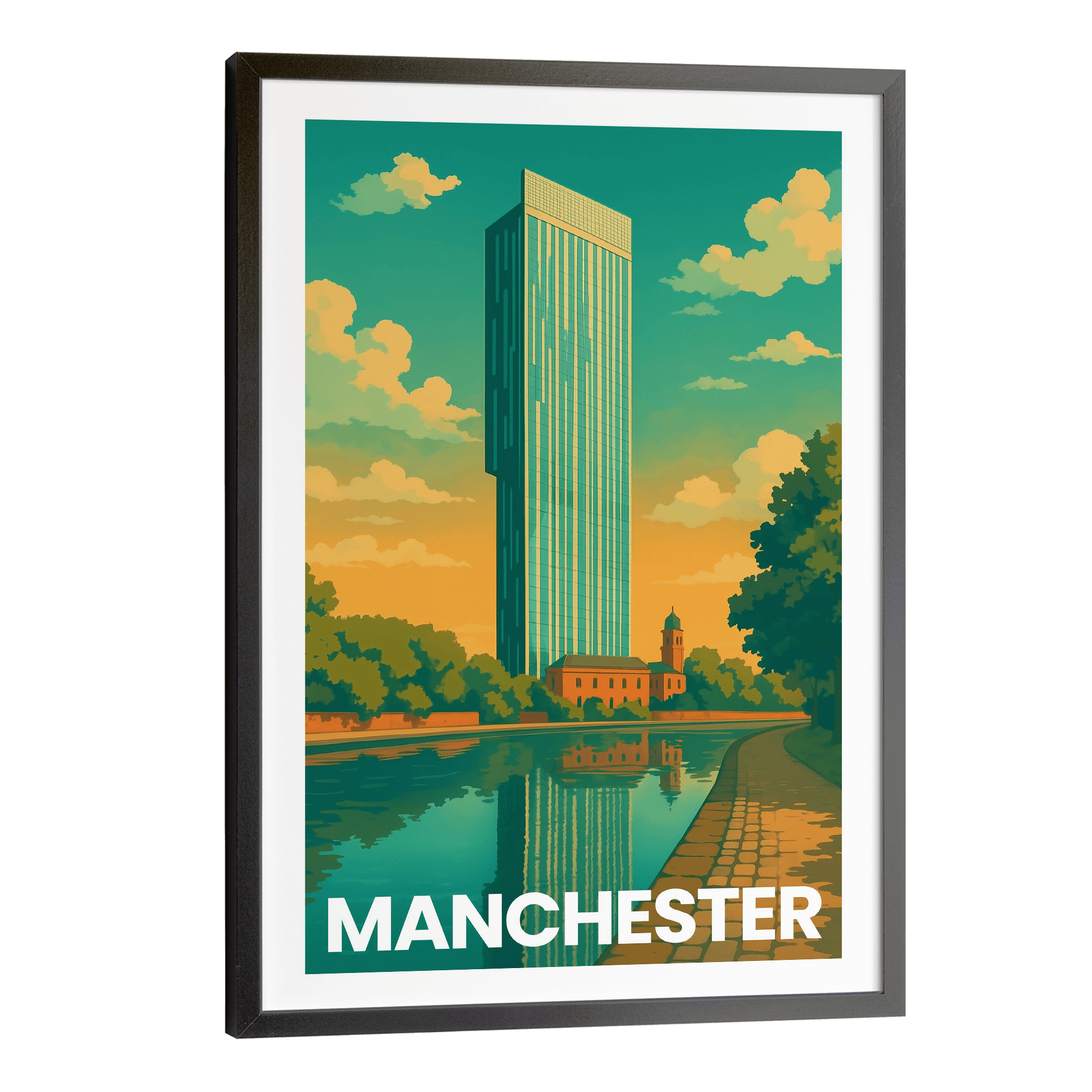 Manchester Vintage City Travel Poster