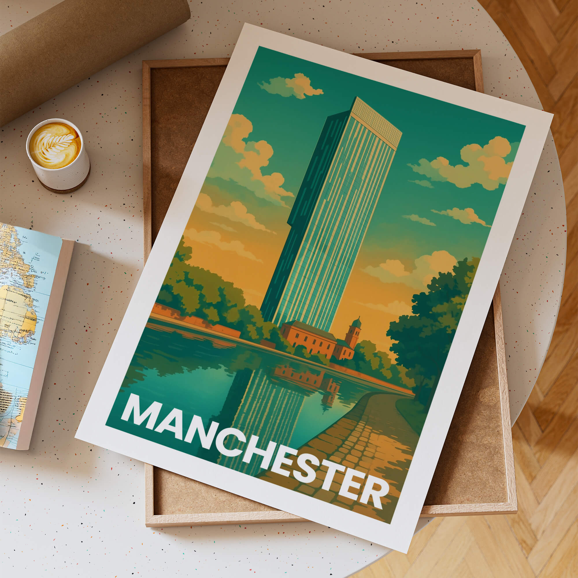 Manchester Vintage City Travel Poster