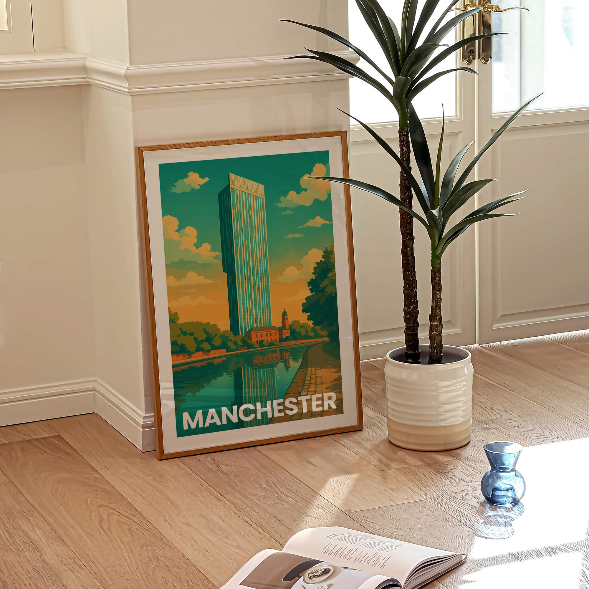 Manchester Vintage City Travel Poster
