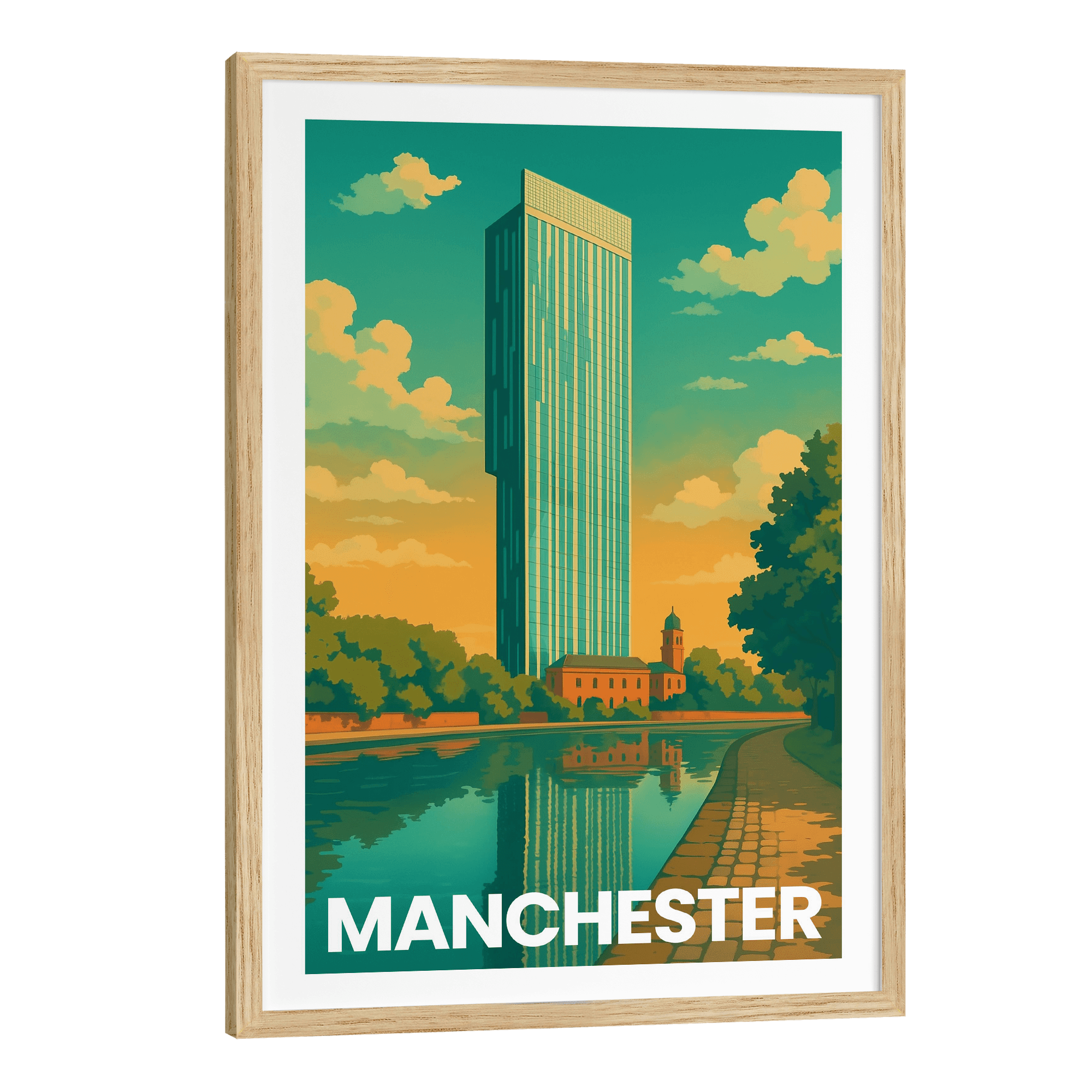 Manchester Vintage City Travel Poster
