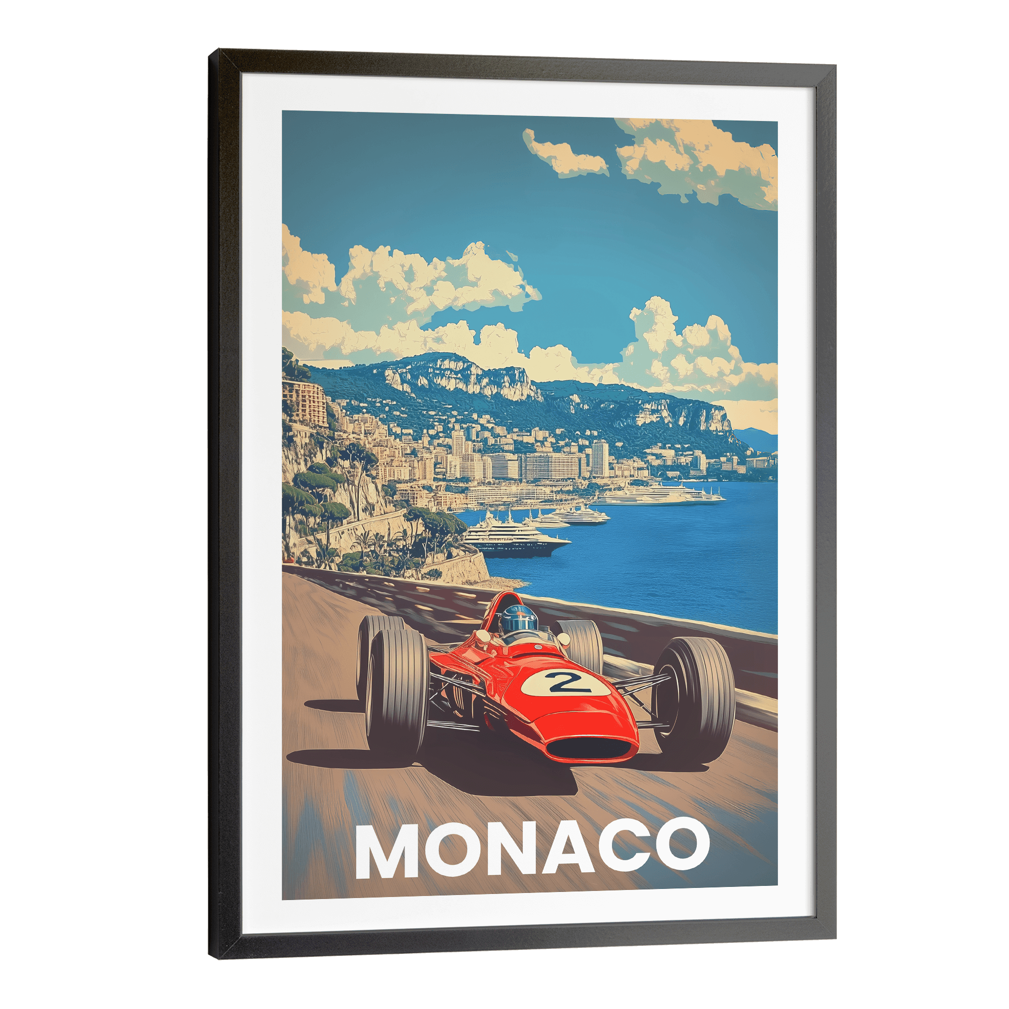 Monaco Vintage City Travel Poster
