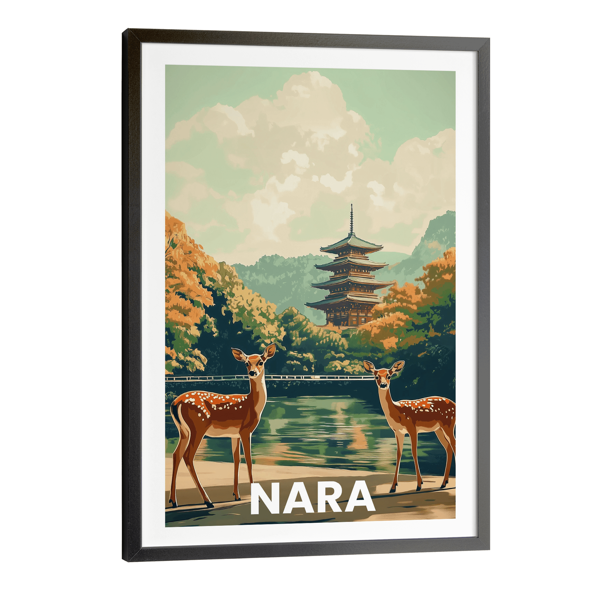 Nara Vintage City Travel Poster