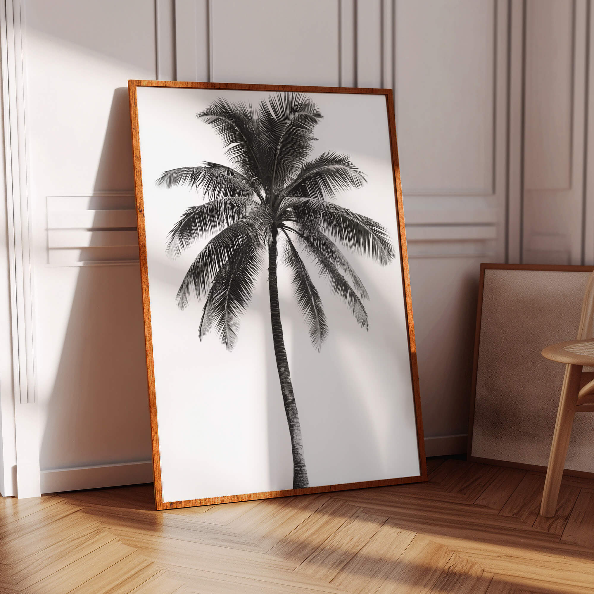 LA Palm Mono Poster
