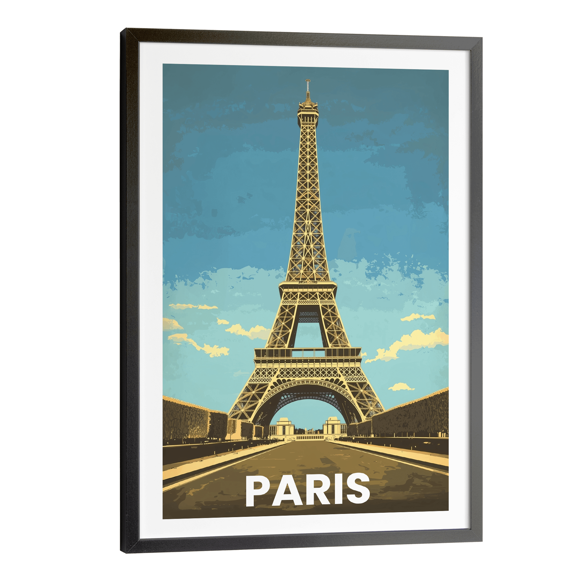 Paris Vintage City Travel Poster