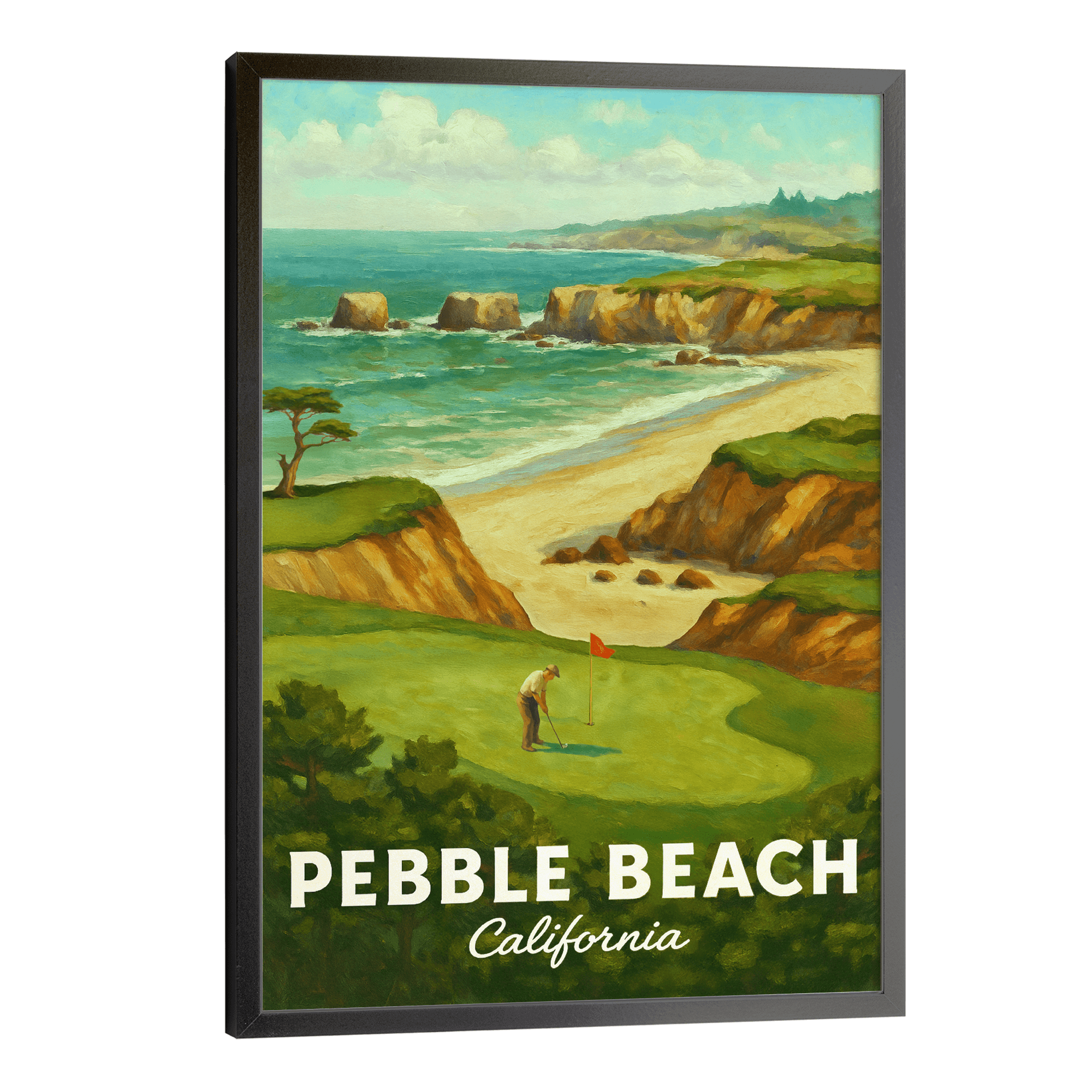 Pebble Beach Travel Poster