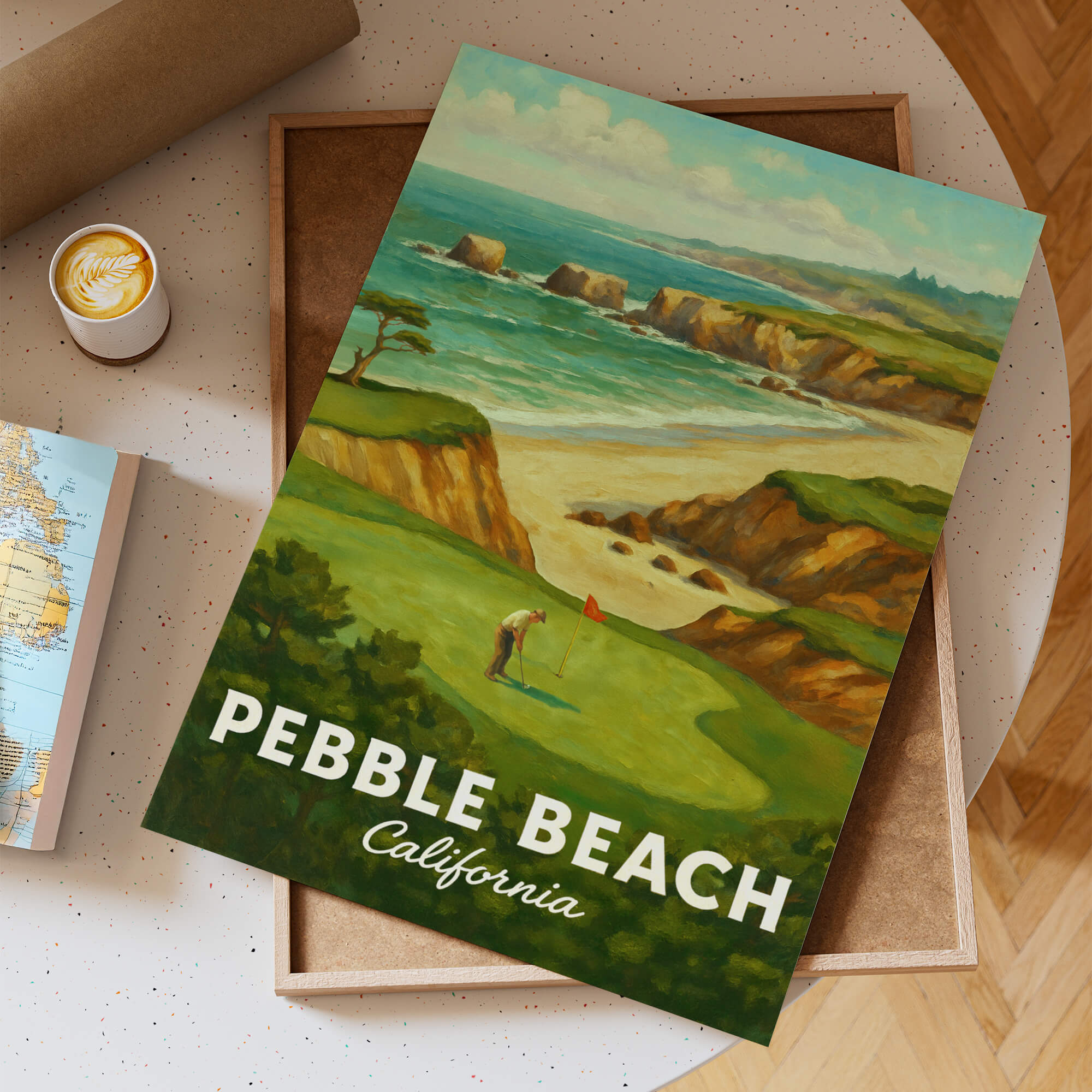 Pebble Beach Travel Poster