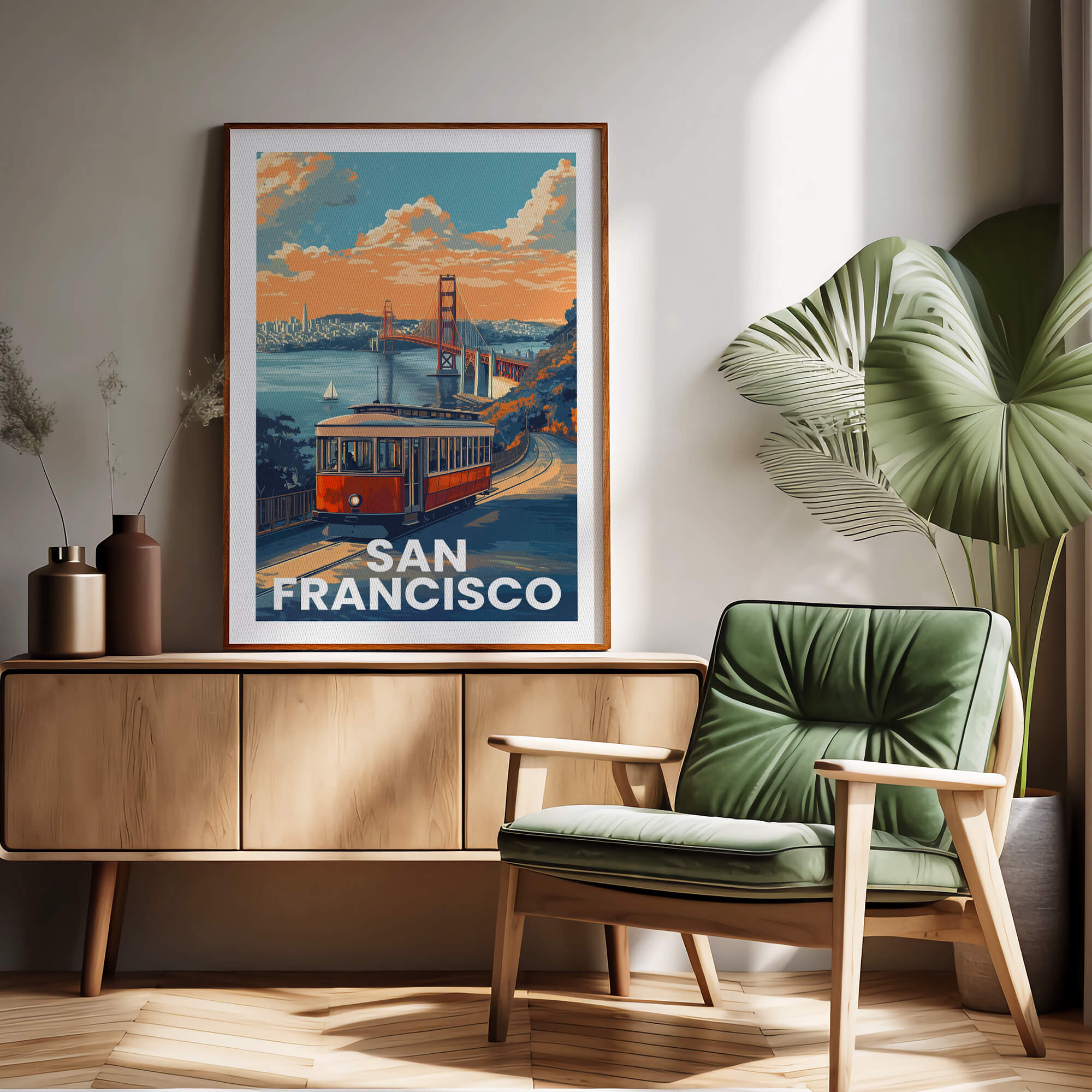 San Francisco Vintage City Travel Poster
