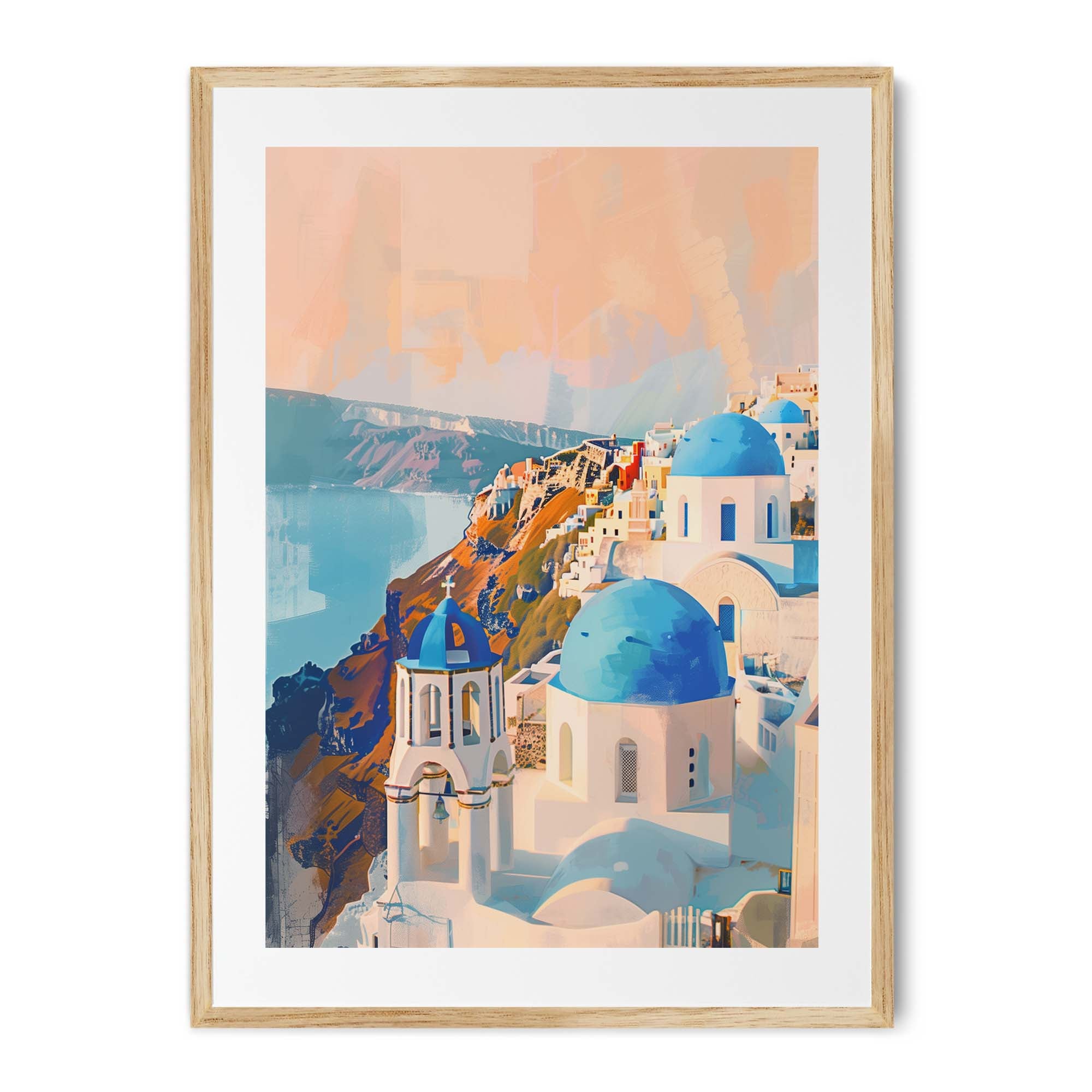 Santorini Greece Dome Poster