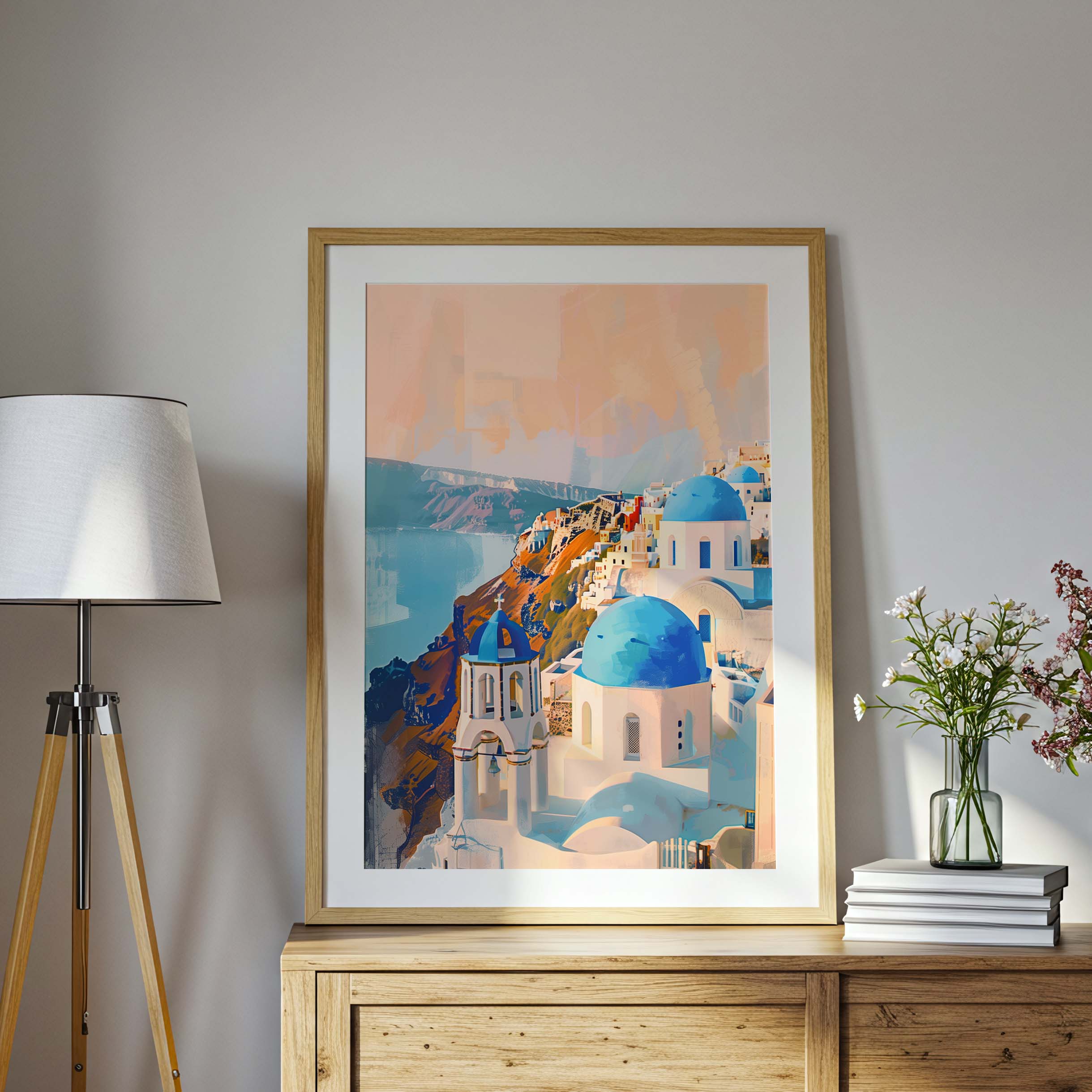 Santorini Greece Dome Poster