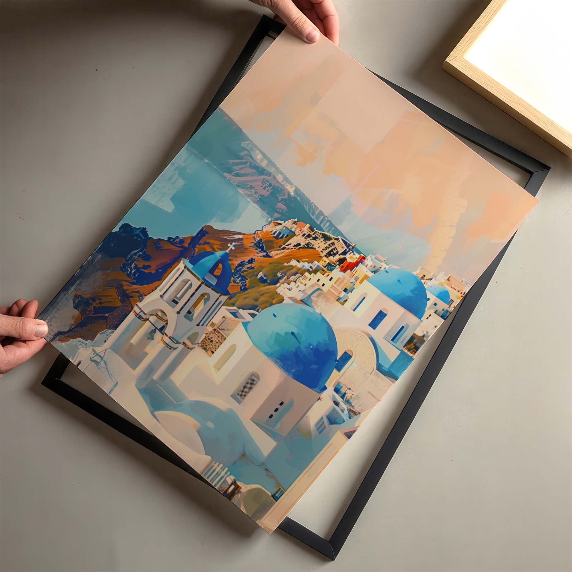 Santorini Greece Dome Poster