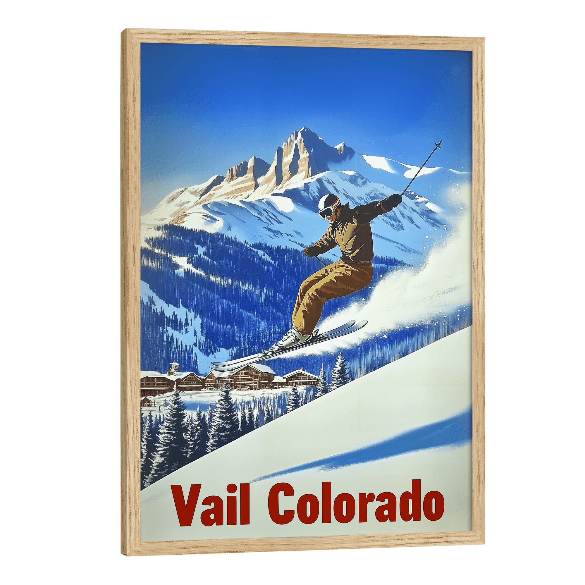Vail, Colorado Vintage Ski Travel Poster