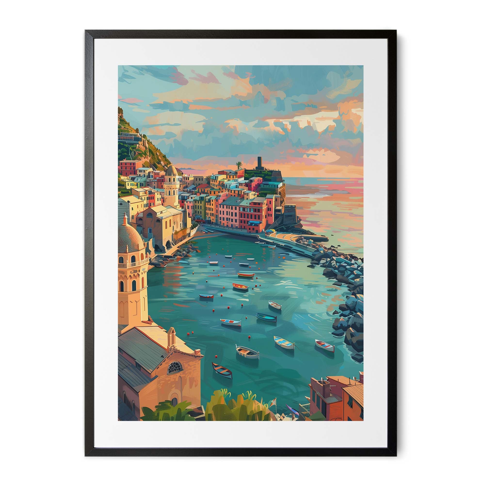 Vernazza Sunset Bay Poster