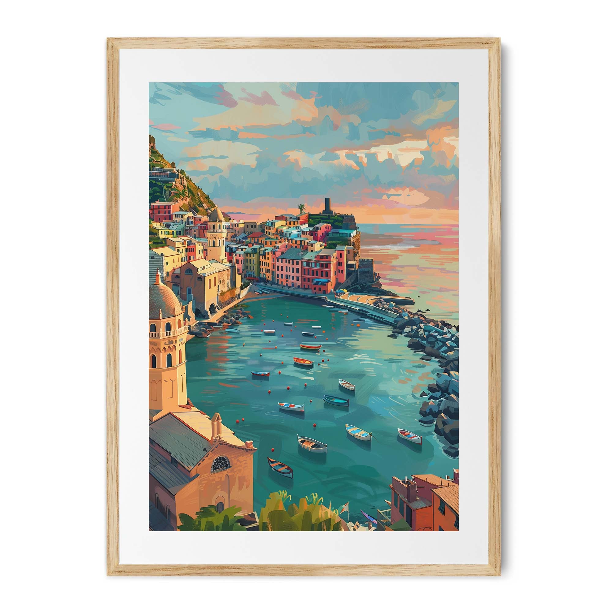 Vernazza Sunset Bay Poster