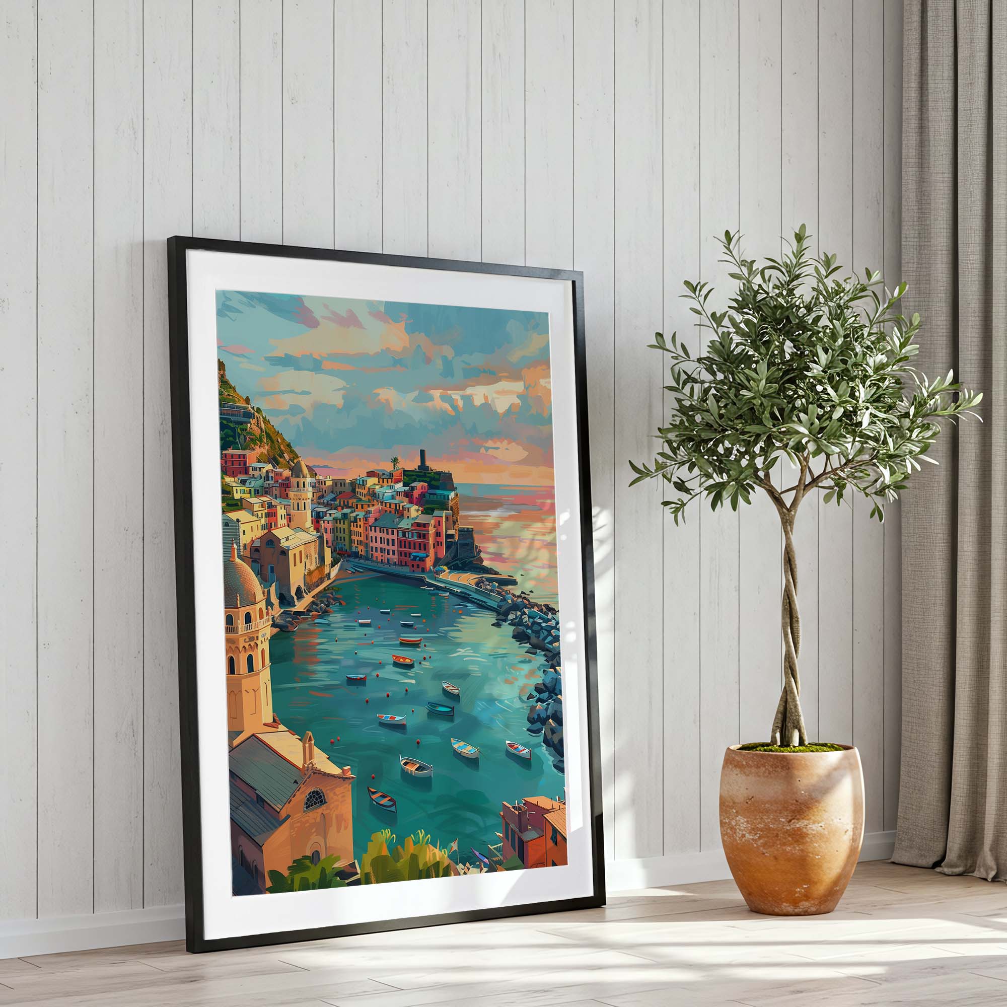 Vernazza Sunset Bay Poster