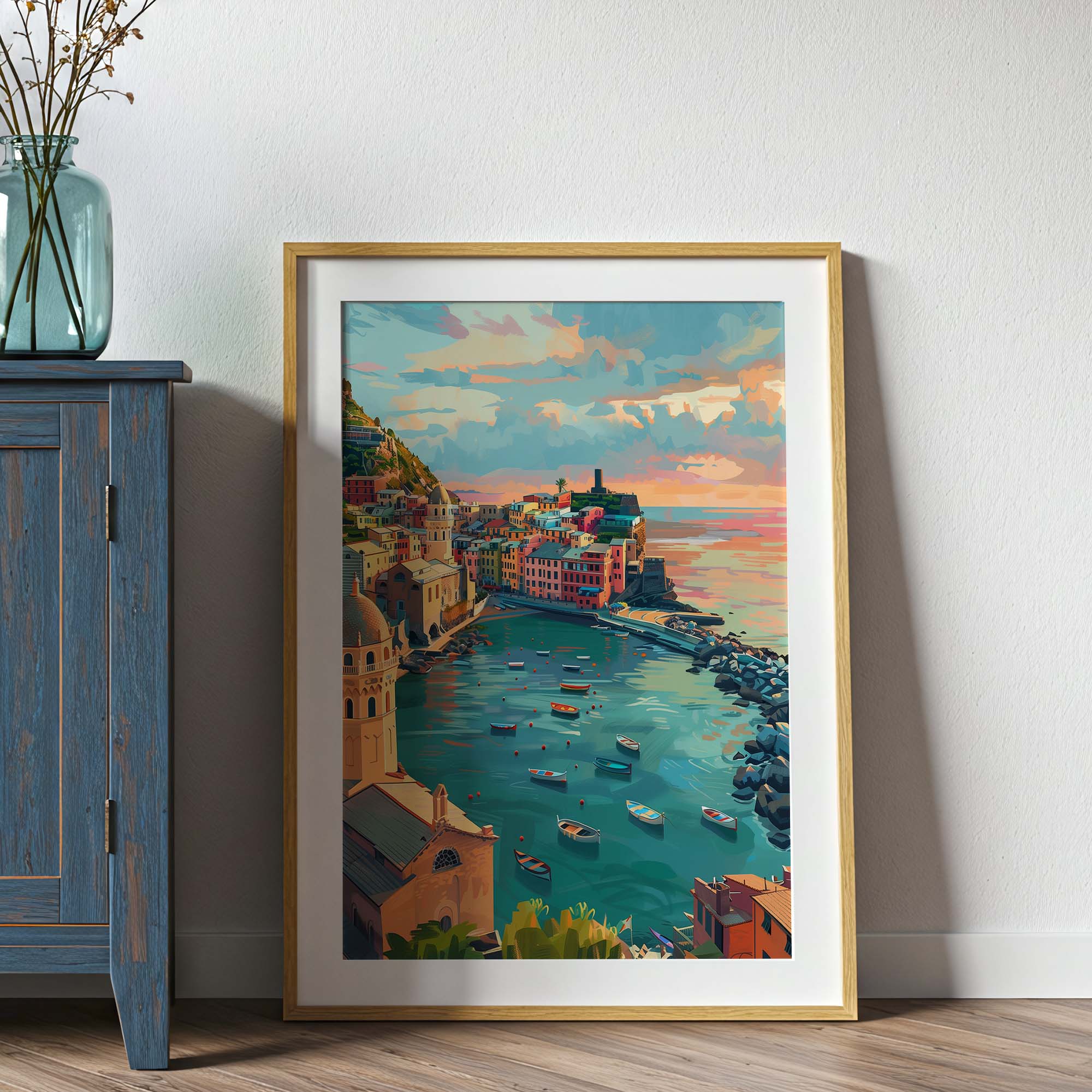 Vernazza Sunset Bay Poster