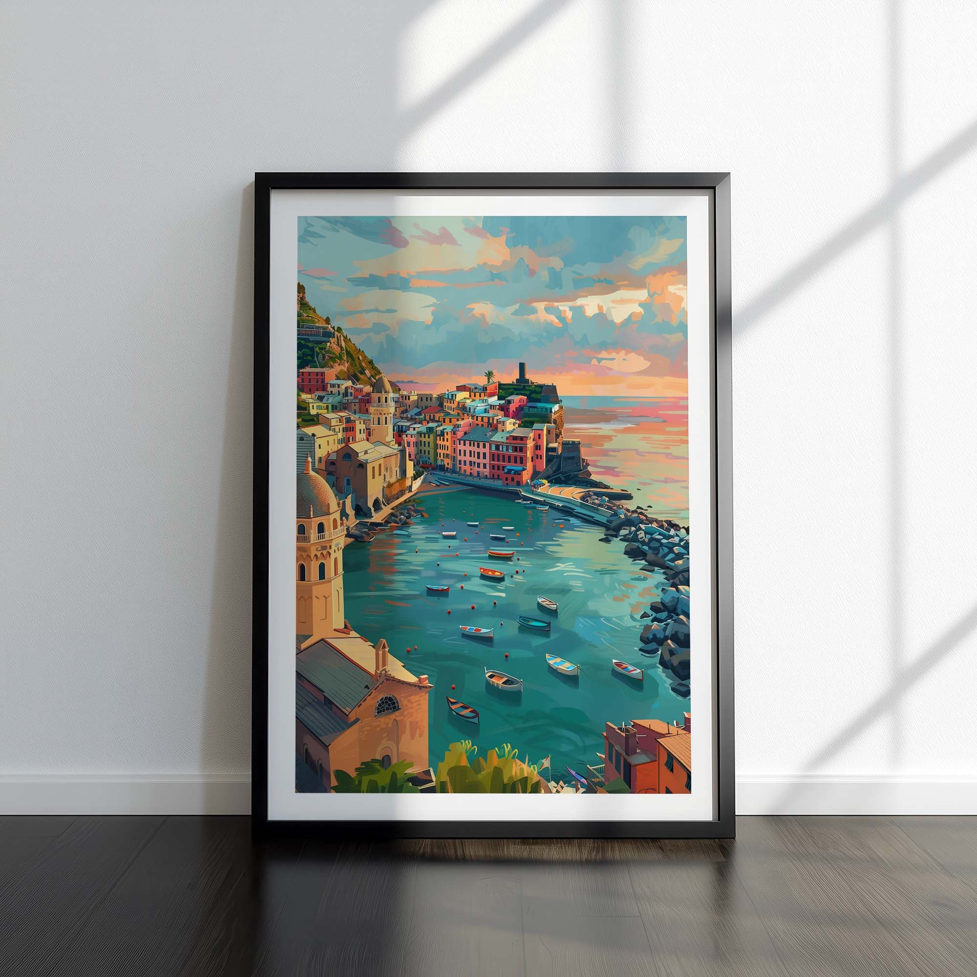 Vernazza Sunset Bay Poster
