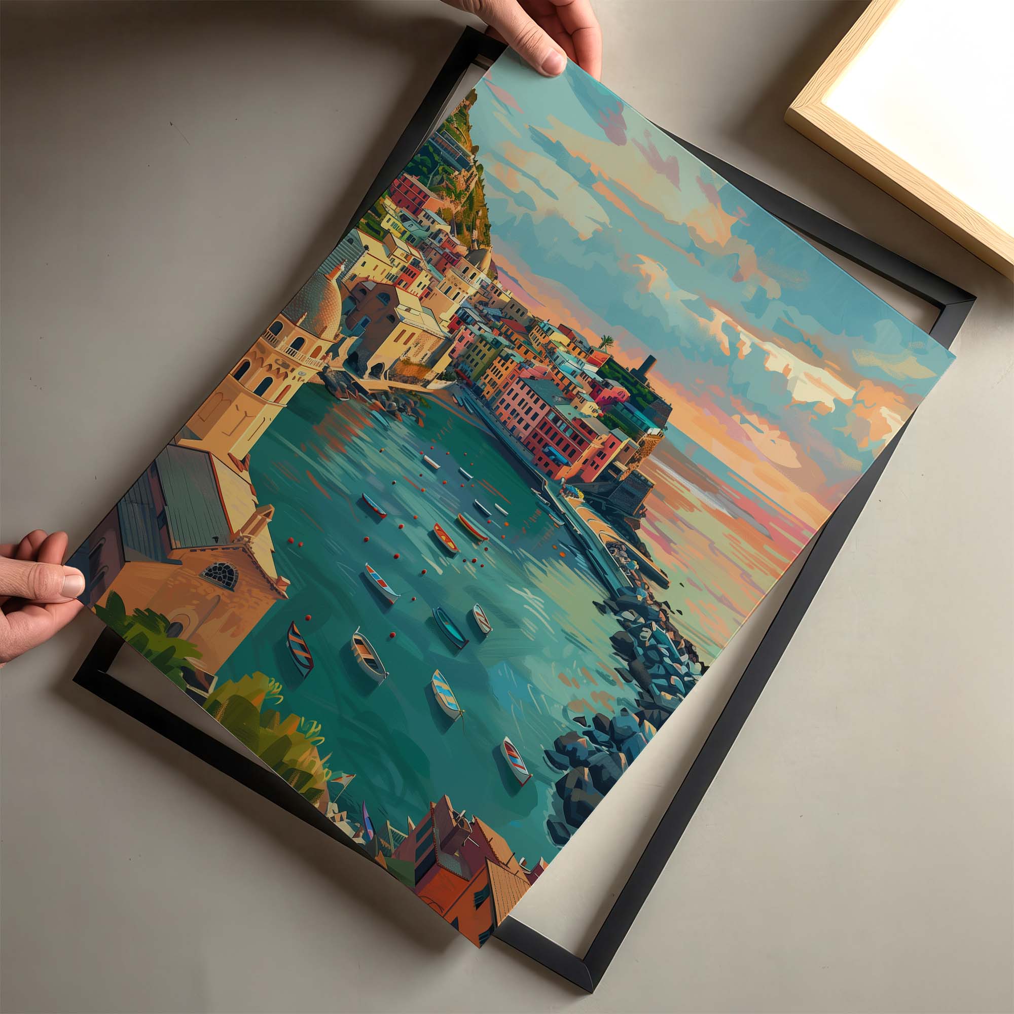 Vernazza Sunset Bay Poster