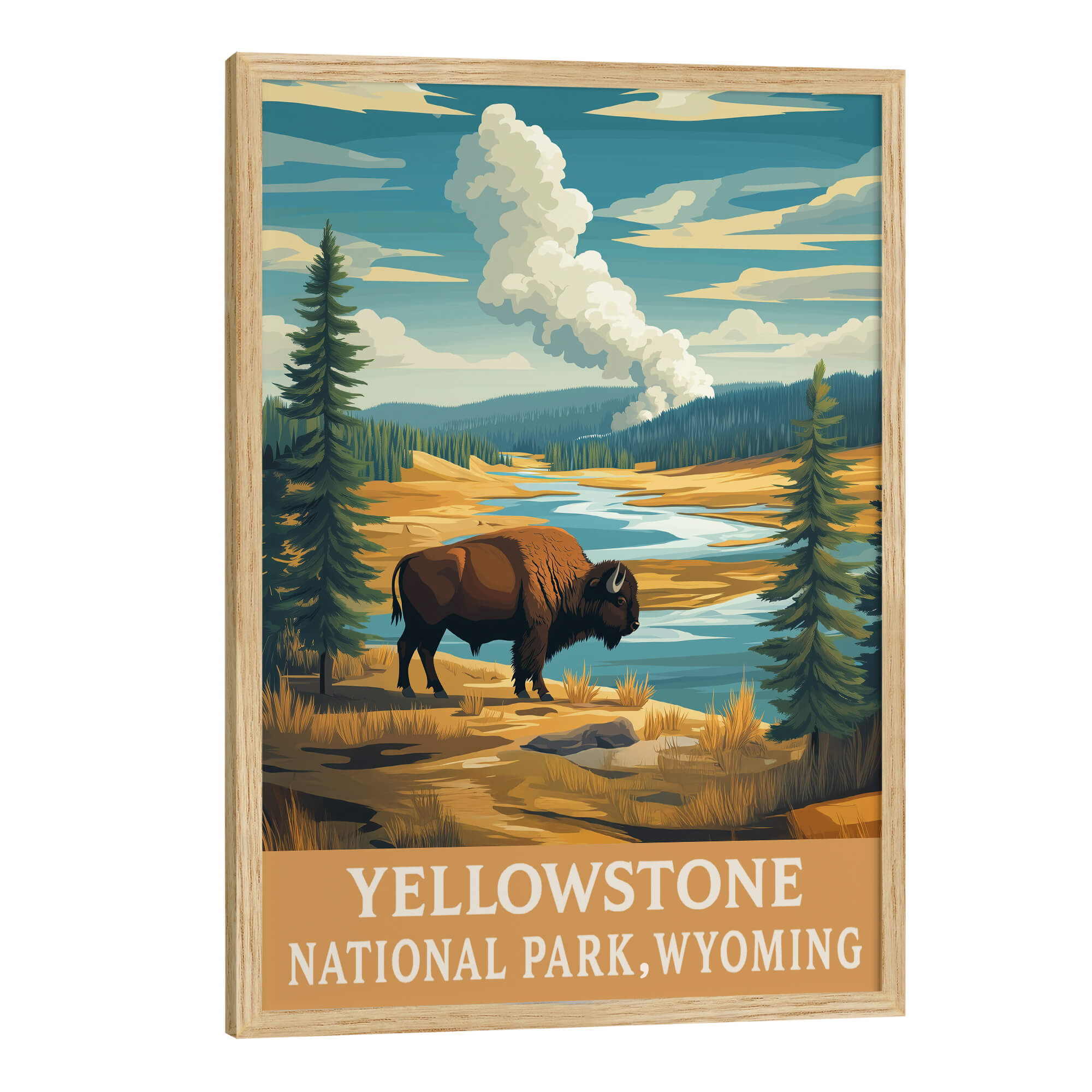 Yellowstone National Park Travel Poster