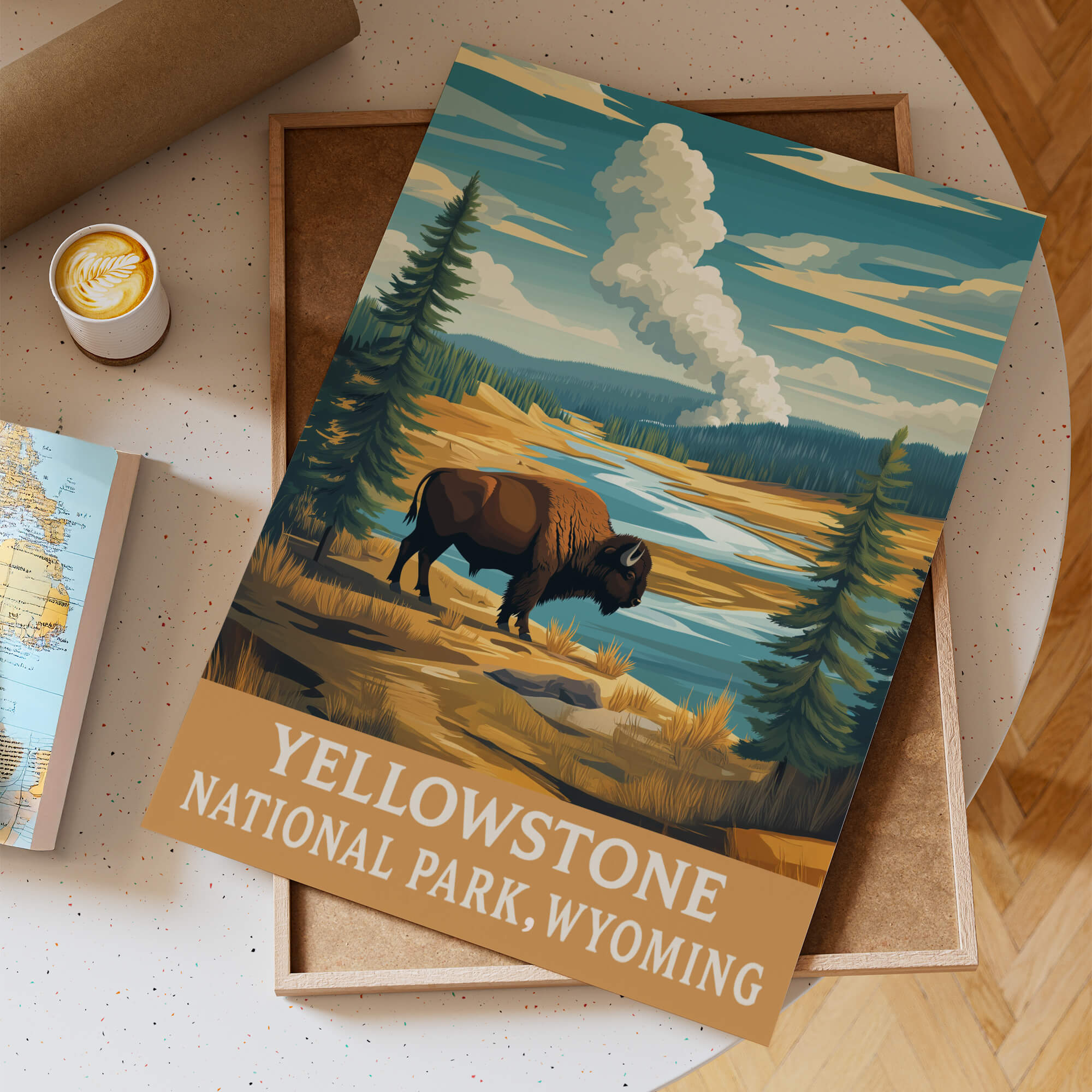 Yellowstone National Park Travel Poster